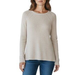 Tahari linen blend lightweight loose knit sweater size M excellent condition